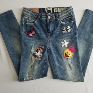 Patched jeans NWT